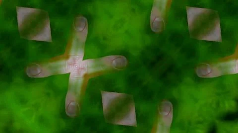 The moving image repeats the patterns of the kaleidoscope. elements of fingers Illustration