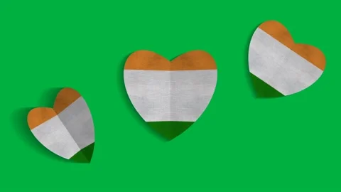 Moving Indian heart on green screen with realistic shadow Stock Footage 228237485