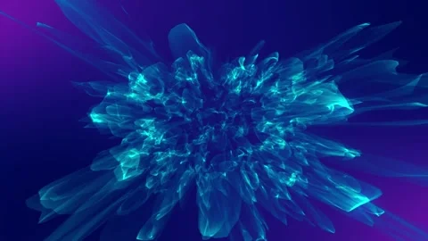 Moving, intertwining streams or energy fields in shades of blue. Vídeos de archivo 302154682