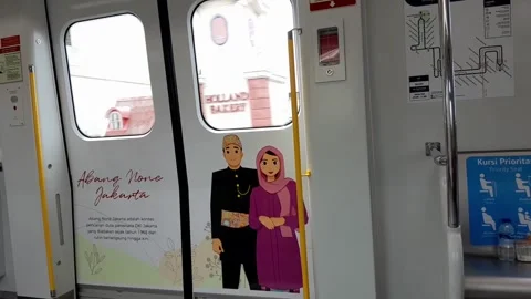 Moving Jakarta Light Rail Transit (LRT). Video stock 271126089
