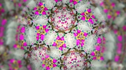 Moving kaleidoscope forms abstract patterns Stock Footage 151274820
