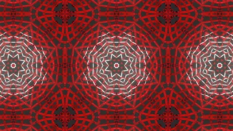 Moving kaleidoscope patterns. looped abstract animation. 3d render Stock Footage 154390698