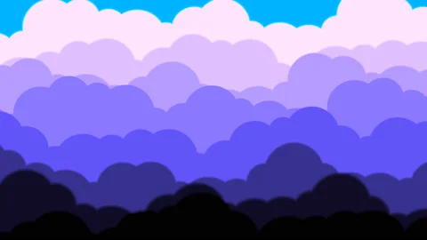 Moving Layers of Simple Clouds Overlaid Overlays Parallax Scrolling Stock Footage 139737162