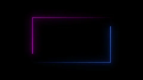 Moving Led Lights abstract. Seamless loop animation rectangle frame 4K vide.. Video stock 309384933