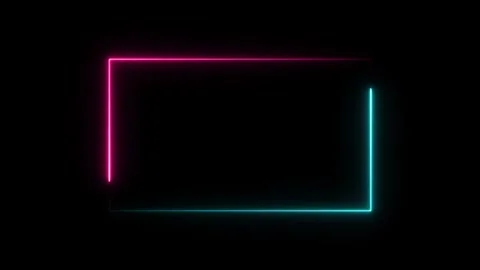 Moving Led Lights abstract. Seamless loop animation rectangle frame 4K vide.. Stock Footage 309384965