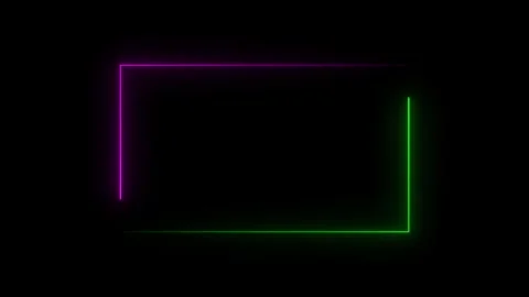 Moving Led Lights abstract. Seamless loop animation rectangle frame 4K vide.. Stock Footage 309384966