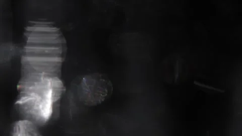 Moving left, abstract crystal prism bokeh Видео 318590799