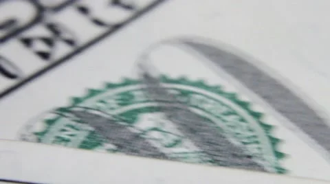 Moving from left to the right on the one hundred american dollars Stock Footage 50408654