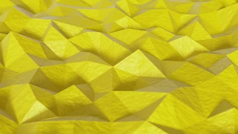 Moving lemon peel polygonal pattern rendered in UHD Stock Footage 266386196