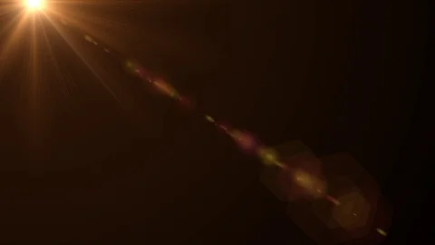 Moving lens flare effect on black backgr... | Stock Video | Pond5