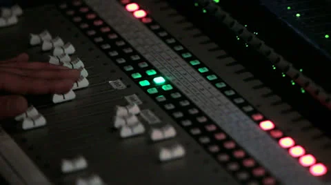 Moving Levels on Big Mixer 스톡 동영상 22856948
