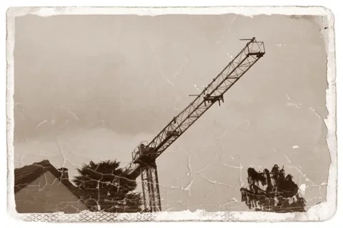 Moving lifting crane Stock Footage 278124959