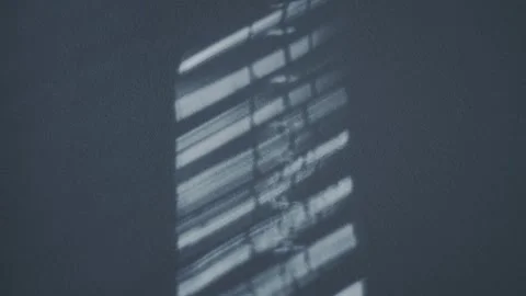 Moving Light and Shadow from Window Blinds on a Textured Wall Stock Footage 316407994