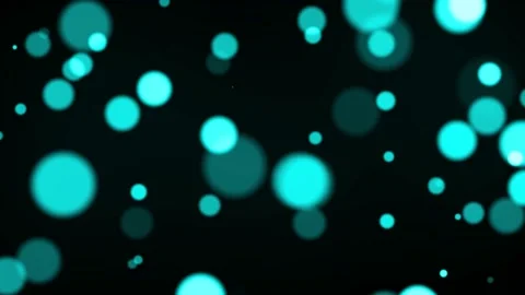 Moving light blue particles background with bokeh seamless loop animation on  Stock Footage 219596800