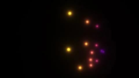 Moving light particles create patterns against a dark Stock Footage 338232692