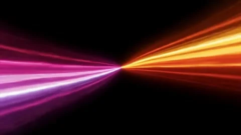 Moving Light Streaks Abstract Background with Pink and Orange Rays Stock Footage 314241877