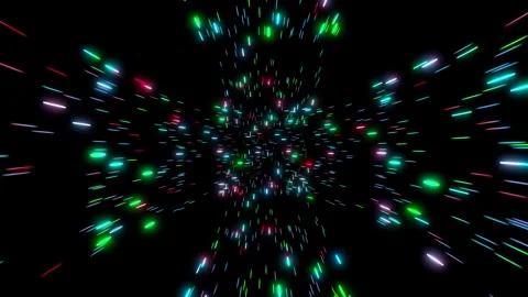 Moving Light Trails and Particles Loop Stock Footage 334963438
