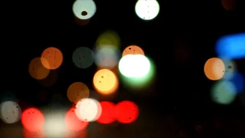 Moving lights formed stunning bokeh background Stock Footage