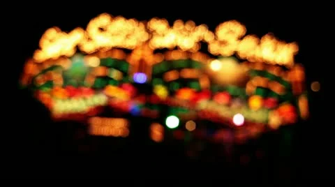 Moving lights at a fun fair Stock Footage 11018389