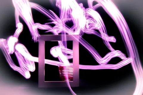 Moving lights in purple Stock Photos