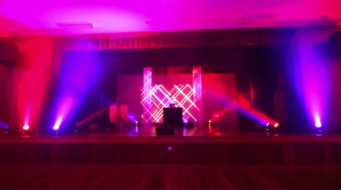 Moving lights on a stage Stock Footage 31693628