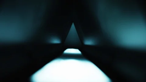 Moving Lights in a Triangular Tunnel Stock-Footage 116248227