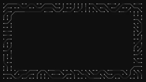 Moving lines on the board. Board frame rectangular circuit. Video stock 279250003