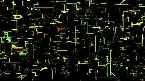 Moving lines in schematic pattern. Motion. Colorful schematic pattern of lines Stock Illustration