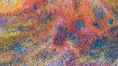 Moving liquid multi-colored paints close-up Stock-Footage 126169785