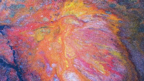 Moving liquid multi-colored paints close-up 스톡 동영상 126169952