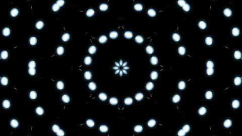 Moving luminous dots in hypnotic pattern. Design. Simple kaleidoscopic pattern イラスト素材