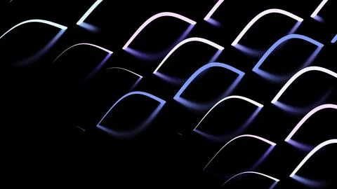 Moving luminous lines with reflection in dark space. Design. Beautiful luminous Stock Illustration