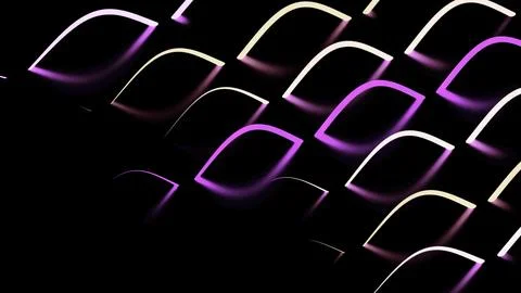 Moving luminous lines with reflection in dark space. Design. Beautiful luminous Stock Illustration
