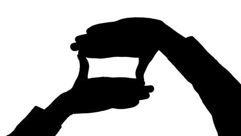 Moving male hands frame gesture Stock Footage 79345335