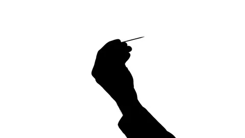 Moving male hands pulling a toothpick from a dispenser Stock Footage 79911152