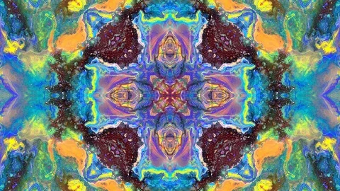 Moving mandala pattern. Abstract moving background. Looped video clip. Vidéo 114746377