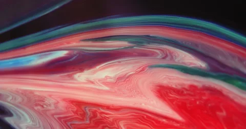 Moving marble texture background. Fluid art of flowing red, blue colors on a bla Stock Footage 287627677