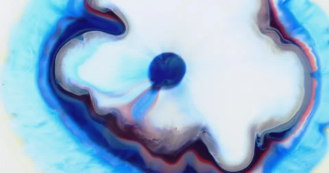 Moving marble texture background. Fluid art of flowing red, blue colors on a Stock Footage 315127642