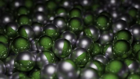 Moving metal balls in stream. Design. Bunch of moving 3d metal balls in stream Stock Illustration