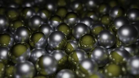 Moving metal balls in stream. Design. Bunch of moving 3d metal balls in stream Stock Illustration