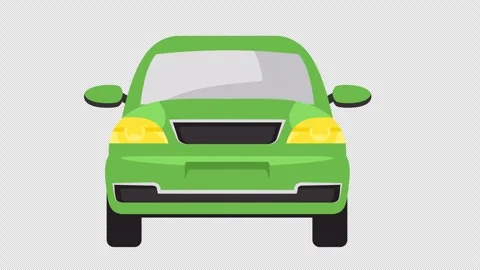 Moving minivan front view. Stock Footage 261032399