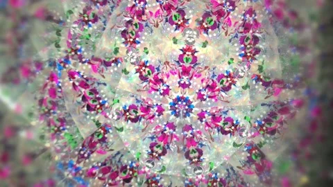 Moving mirrored patterns in a kaleidoscope Stock Footage 150378191