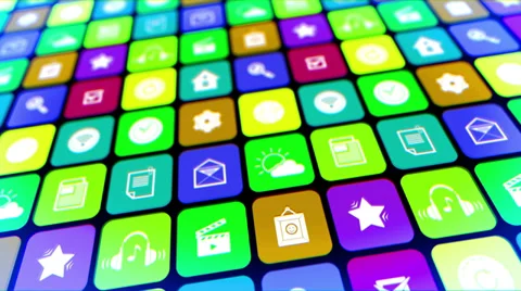 Moving mobile applications splash screen Stock Footage 37192361