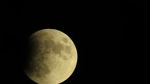 Moving moon and eclipse Stock Footage 114282248