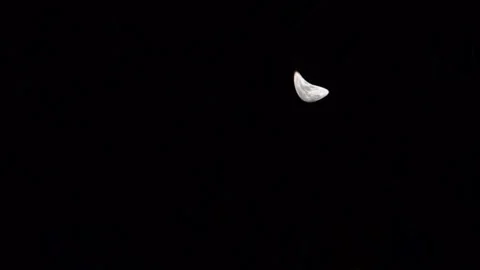 A moving moon deformed by an abstract graphic effect Stock Footage 168652706