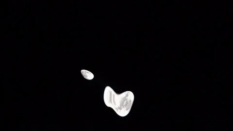 A moving moon deformed by an abstract graphic effect Stock Footage 168652729