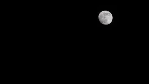 Moving moon during cloudless night Stock Footage 240341861