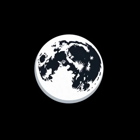 Moving Moon - Lunar Motion in Space Stock Footage 303695999