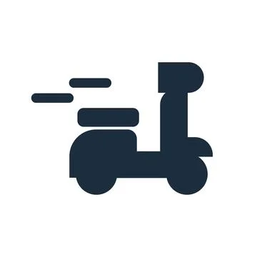 Moving motorcycle silhouette icon. Vector. Stock Illustration