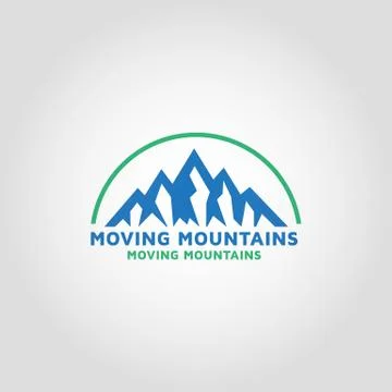 Moving Mountains logo design template idea and inspiration Stock Illustration
